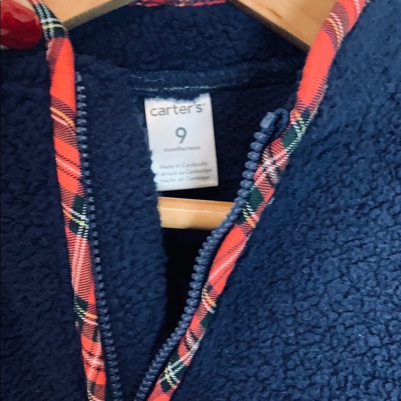 NWT Carter’s Sherpa Christmas Bodysuit Romper - Picture 5 of 7